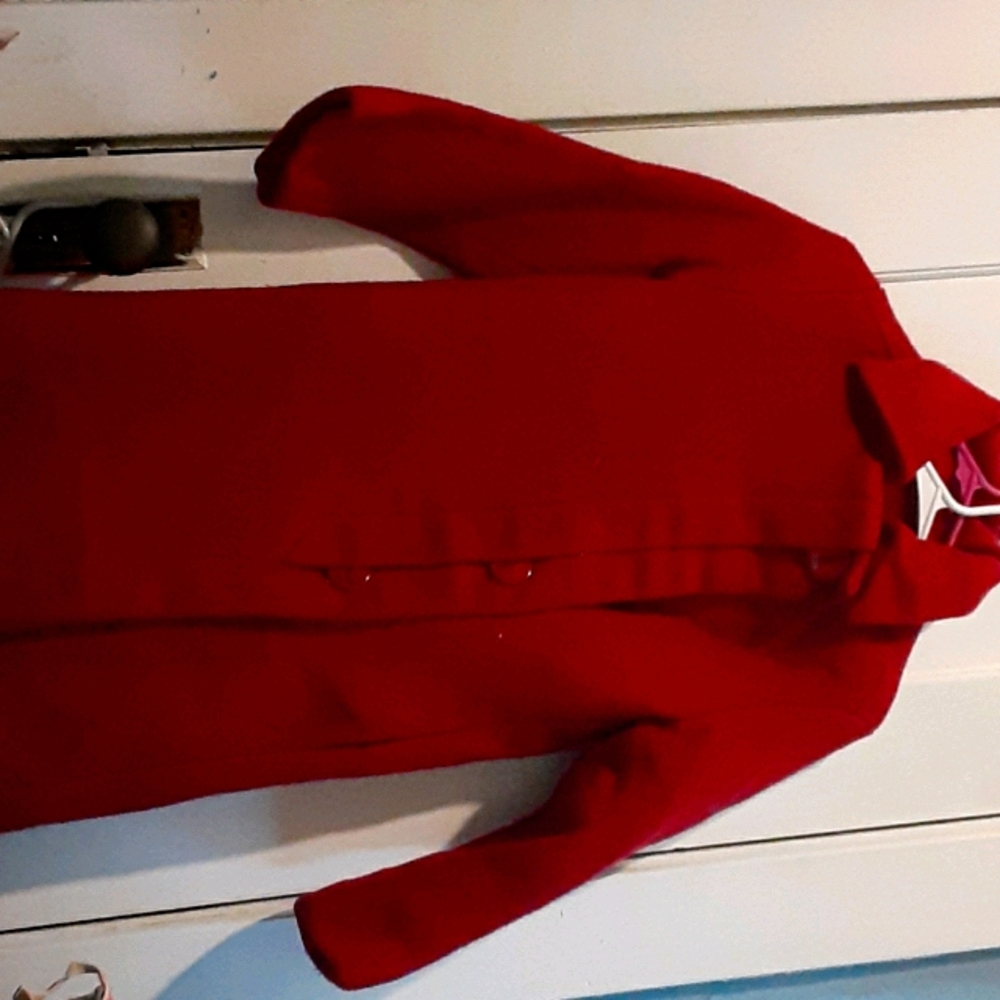 red trench coat